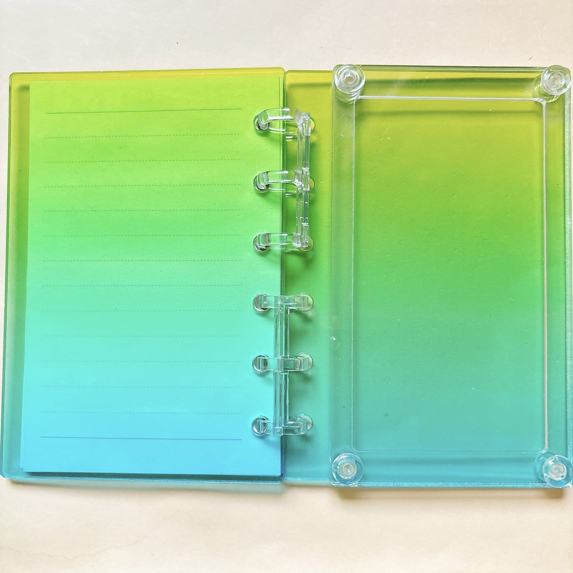 Wholesale Color gradient shake acrylic notebook explosions exquisite loose-leaf  A7A5